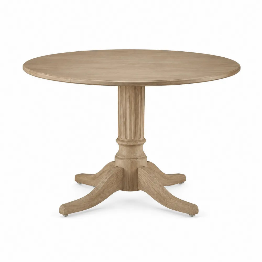 Mesa de comedor redonda de madera de roble 120 cm