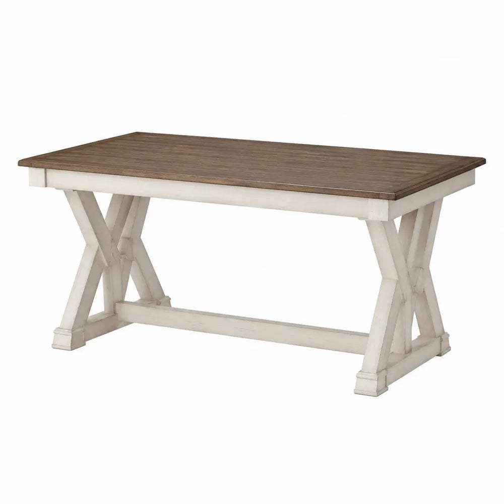 Mesa de comedor de madera de pino 150x90x75 cm