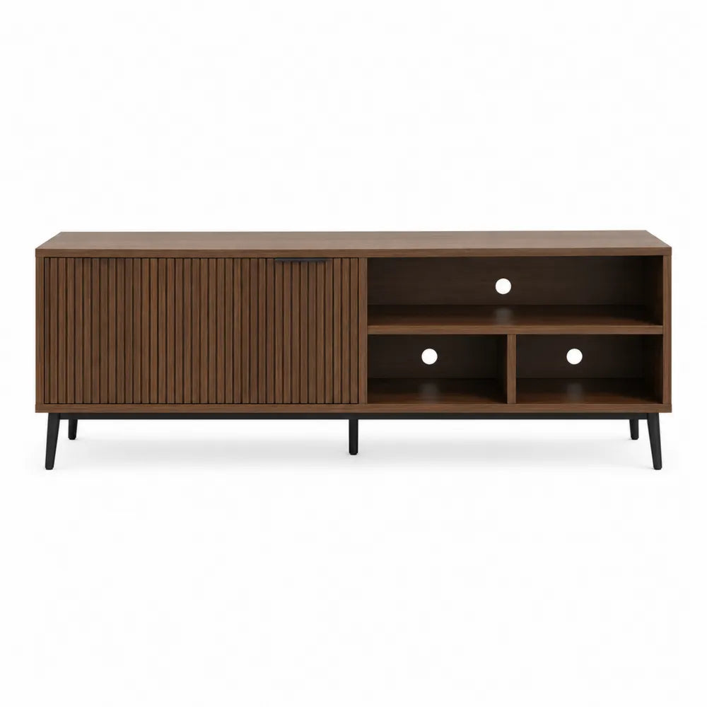 Mueble de TV de madera con patas de metal, 150 cm