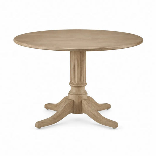 Mesa de comedor redonda de madera de roble 120 cm