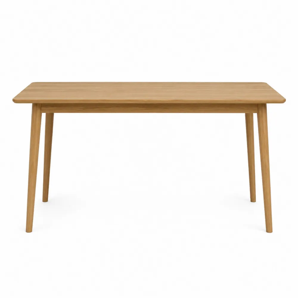 Mesa de comedor de madera de roble maciza 150x75x74 cm