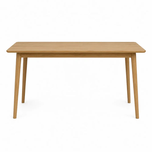 Mesa de comedor de madera de roble maciza 150x75x74 cm